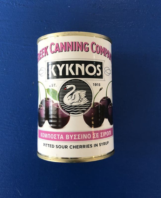 Kyknos Pitted Sour Cherries in Syrup (425g) - available mid August
